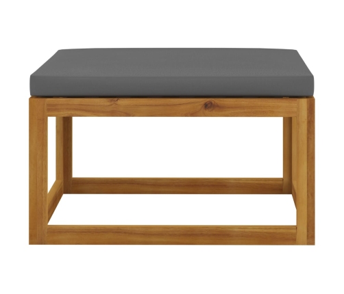 Muebles de jardín 4 pzas cojines crema madera maciza de acacia