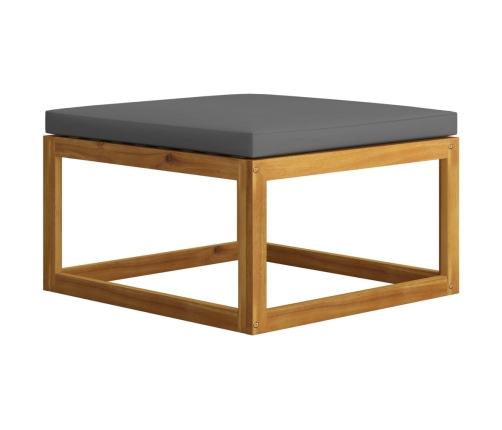 Muebles de jardín 4 pzas cojines crema madera maciza de acacia