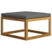 Muebles de jardín 4 pzas cojines crema madera maciza de acacia