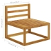 Muebles de jardín 8 pzas cojines crema madera maciza de acacia