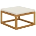 Muebles de jardín 9 pzas cojines crema madera maciza de acacia