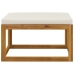 Muebles de jardín 4 pzas cojines crema madera maciza de acacia
