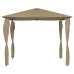 Cenador con cubiertas de postes taupé 3x3x2,6 m 160 g/m²