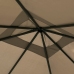 Cenador con cubiertas de postes taupé 3x3x2,6 m 160 g/m²