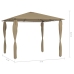 Cenador con cubiertas de postes taupé 3x3x2,6 m 160 g/m²