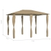Cenador con cubiertas de postes taupé 3x4x2,6 m 160 g/m²