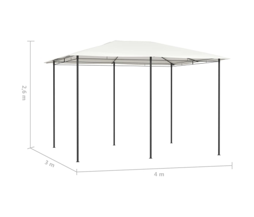 Cenador color crema 3x4x2,6 m 160 g/m²