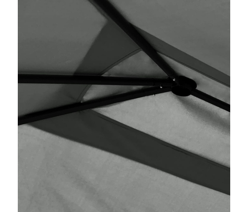Cenador gris antracita 3x4x2,6 m 160 g/m²