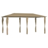 Cenador con cubiertas de postes taupe 2,98x5,3x2,59 m 160 g/m²