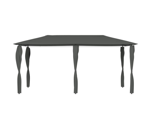 Cenador con cubiertas postes antracita 2,98x5,3x2,59 m 160 g/m²
