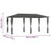 Cenador con cubiertas postes antracita 2,98x5,3x2,59 m 160 g/m²