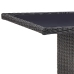 Juego de comedor de jardín 9 piezas ratán sintético negro