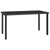 Mesa de comedor para jardín ratán sintético negro 140x70x73 cm