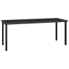 Mesa de comedor para jardín ratán sintético negro 180x70x73 cm