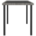 vidaXL Mesa de comedor para jardín ratán sintético gris 140x70x73 cm