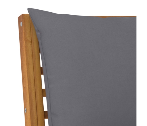 Muebles de jardín 4 pzas cojines crema madera maciza de acacia