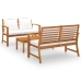 Muebles de jardín 3 pzas cojines madera maciza de acacia