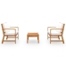 Muebles de jardín 3 pzas cojines madera maciza de acacia