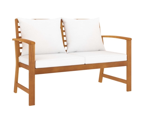 Muebles de jardín 3 pzas cojines madera maciza de acacia