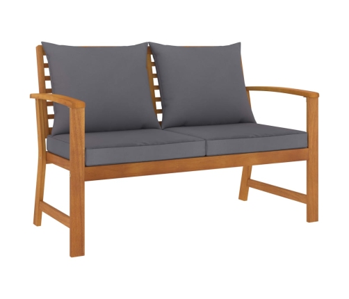 Muebles de jardín 3 pzas cojines madera maciza de acacia
