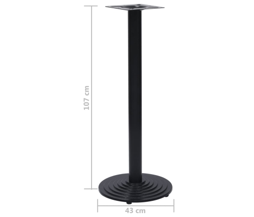 Pata de mesa de bistró negra Ø43x107 cm Hierro fundido