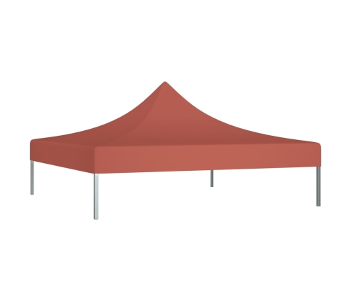 Techo de carpa para celebraciones terracota 3x3 m 270 g/m²