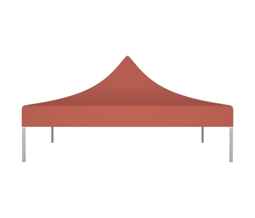 Techo de carpa para celebraciones terracota 3x3 m 270 g/m²