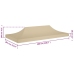 Techo de carpa para celebraciones beige 6x3 m 270 g/m²