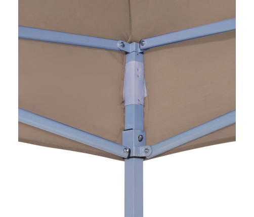 Techo de carpa para celebraciones gris taupe 6x3 m 270 g/m²