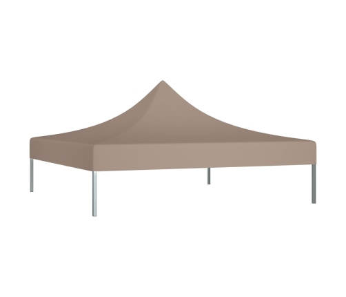 Techo de carpa para celebraciones gris taupé 2x2 m 270 g/m²