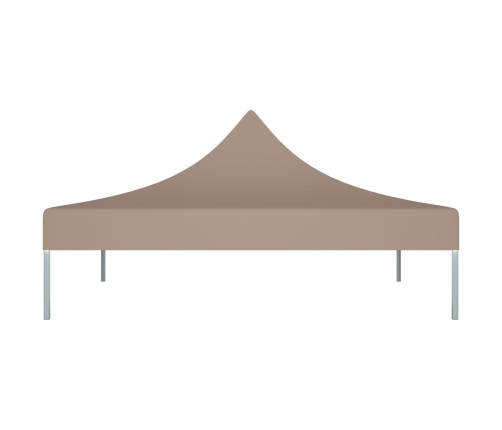 Techo de carpa para celebraciones gris taupé 2x2 m 270 g/m²