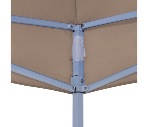 Techo de carpa para celebraciones gris taupé 2x2 m 270 g/m²