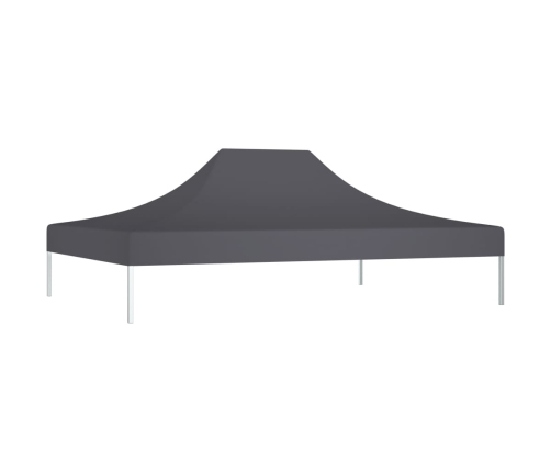 Techo de carpa para celebraciones gris antracita 4x3 m 270 g/m²