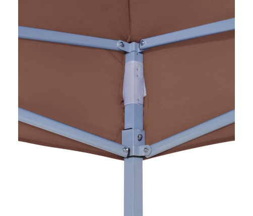 Techo de carpa para celebraciones marrón 4x3 m 270 g/m²