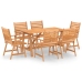 Juego de comedor para jardín 7 piezas madera maciza de acacia