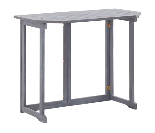 Muebles de bistró para jardín 2 pzas madera maciza acacia gris