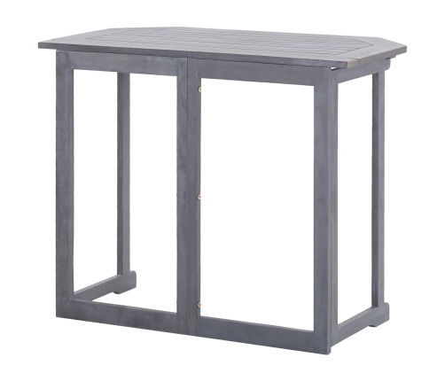 Muebles de bistró para jardín 2 pzas madera maciza acacia gris