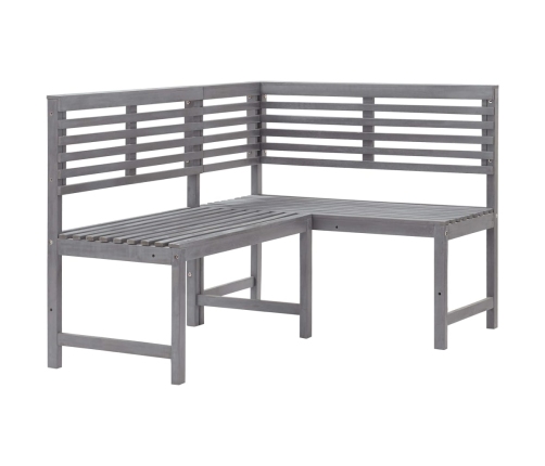 Muebles de bistró para jardín 2 pzas madera maciza acacia gris