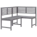Muebles de bistró para jardín 2 pzas madera maciza acacia gris