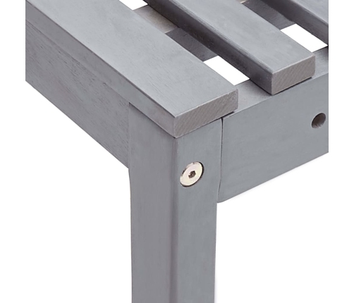 Muebles de bistró para jardín 2 pzas madera maciza acacia gris