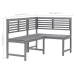 Muebles de bistró para jardín 2 pzas madera maciza acacia gris