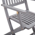 Muebles de bistró de jardín 4 piezas madera maciza acacia gris