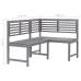 Muebles de bistró de jardín 4 piezas madera maciza acacia gris