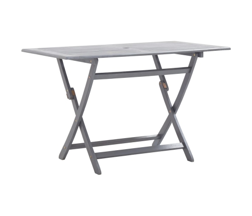 Juego de comedor de jardín 5 pzas madera maciza de acacia gris