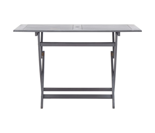 Juego de comedor de jardín 5 pzas madera maciza de acacia gris