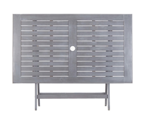 Juego de comedor de jardín 5 pzas madera maciza de acacia gris