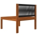 Muebles de jardín 5 pzas cojines crema madera maciza de acacia