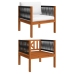 Muebles de jardín 5 pzas cojines crema madera maciza de acacia