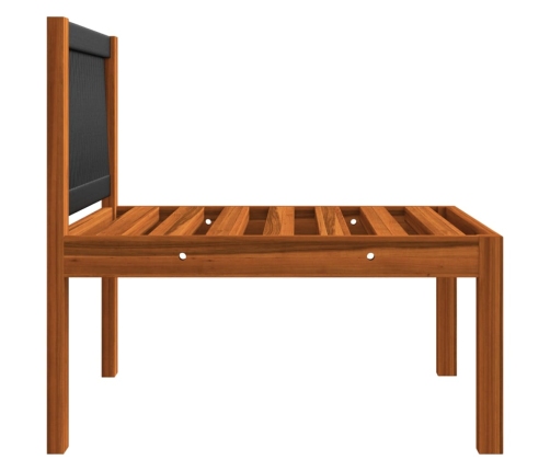 Muebles de jardín 8 pzas cojines crema madera maciza de acacia