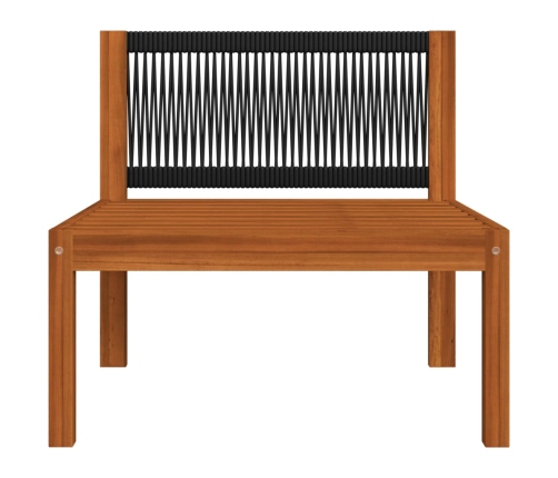 Muebles de jardín 8 pzas cojines crema madera maciza de acacia